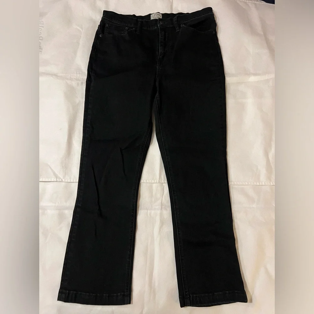 J. Crew Black Ankle-Cropped Jeans